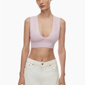 Aritzia Babaton Sculpt Knit Deep V Tank